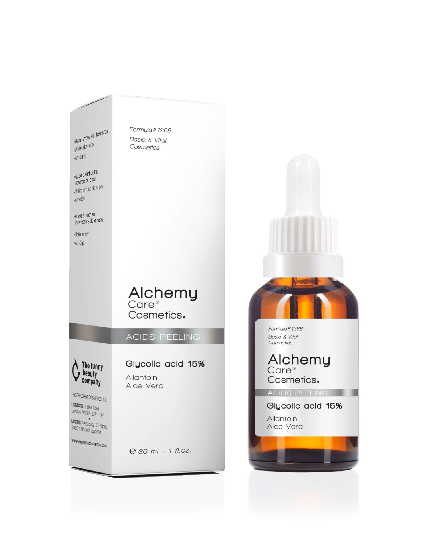 Alchemy Care Cosmetics - Glycolic 15% Serum سيروم حمض الجليكوليك للتقشير وإزالة البقع