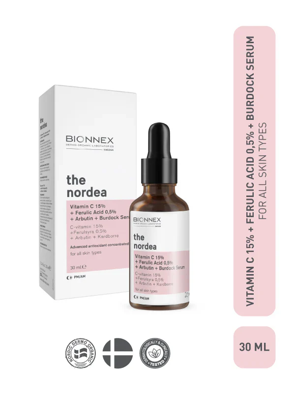 Bionnex The Nordea Vitamin C 15% Serum — Bionnex | سيروم فيتامين سي 15% مع حمض الفيروليك والبردوك