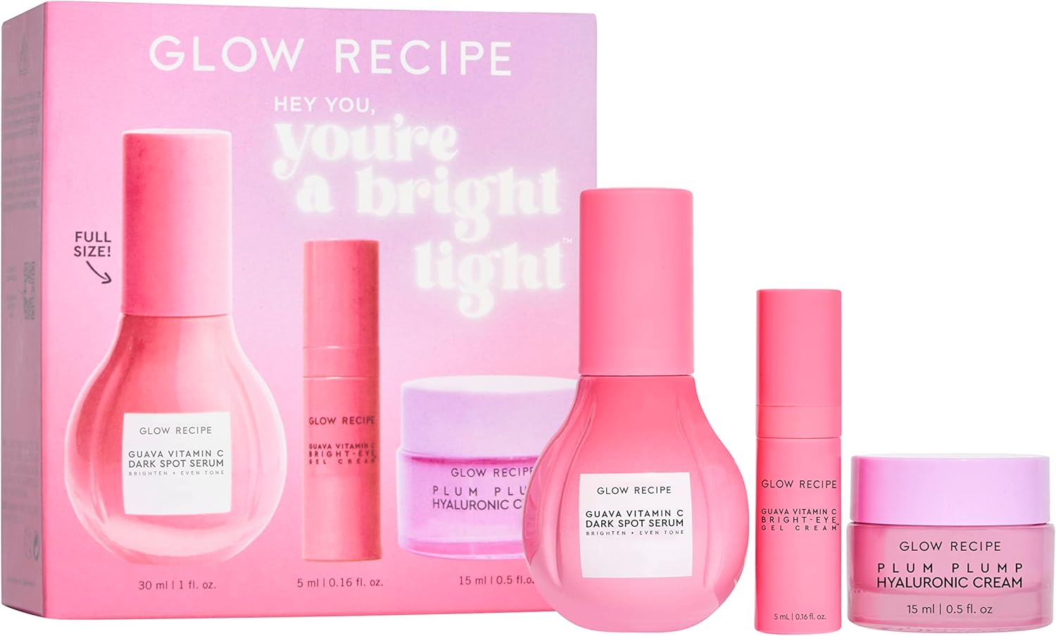 You're a bright light Collection — Glow Recipe | Guava Vitamin C , Guava Bright Eye , Plump Plump Cream